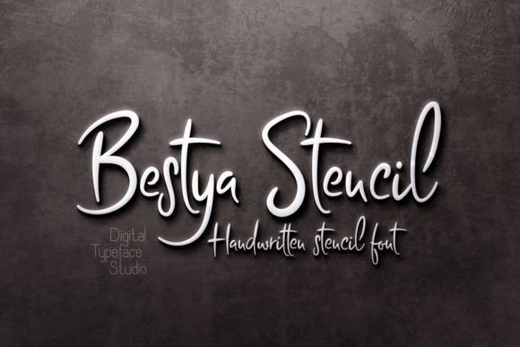 Bestya Stencil: A Handwritten Font for Authentic Craft