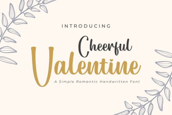 Cheerful Valentine: A Romantic Handwritten Font for Wedding Designs