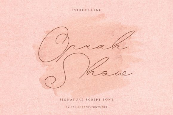 Oprah Show: A Handwritten Font with Nostalgic Elegance