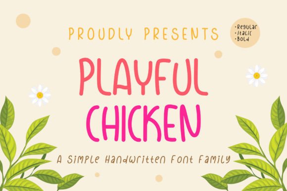 Playful Chicken: A Handwritten Font Family for Lively Designs