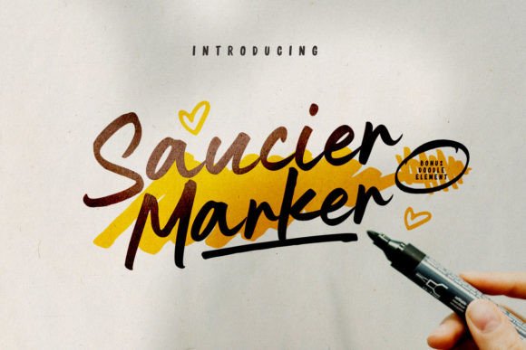 Saucier Marker: A Fresh Take on Handwritten Fonts